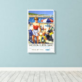 イングランドすごいウェストンマーレヴィンテージ旅行ポスター キャンバスプリント (インサイチュ (ウッドフロア))