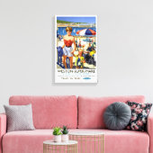 イングランドすごいウェストンマーレヴィンテージ旅行ポスター キャンバスプリント (インサイチュ (リビング))