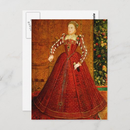 イングランドのエリザベス1世のハンプデンポートレート ポストカード (正面/裏面)
