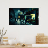 「イングランドのカフェテラスで新しいよだかは」 ポスター (キッチン)