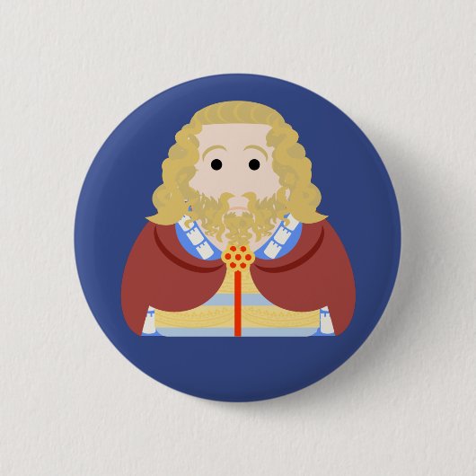 イングランドのキング・エドワード2世 缶バッジ (正面)