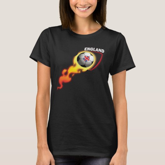 イングランドのサッカーファンのためのサッカー選手 Tシャツ (正面)