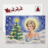 イングランドのダイアナ妃クリスマスカード シーズンカード (正面/裏面)