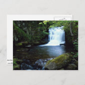 イングランドのノースデボン州ウォータースミートの滝 ポストカード (正面/裏面)