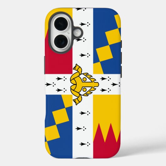 イングランドのバーミンガムの紋章の旗/バナー Case-Mate iPhoneケース (裏面)