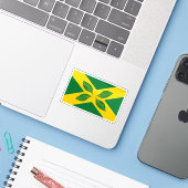 イングランドのフォーエルムズ村の旗 シール (ノートパソコンとiPhone)