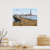 イングランドのブラックプールにある北埠頭(1900年頃) ポスター (キッチン)