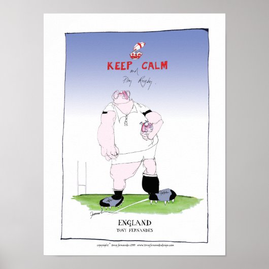 イングランドのラグビー選手、トニー・フェルナンデス ポスター (正面)