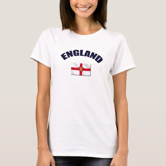 イングランドのロゴサンジョルジュ国旗のギア Tシャツ (正面)