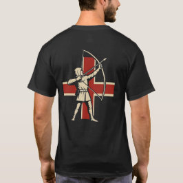 イングランドのロングボウアーチャーセントジョージクロス Tシャツ