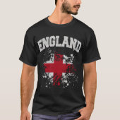 イングランドの国旗スプラッタ Tシャツ (正面)