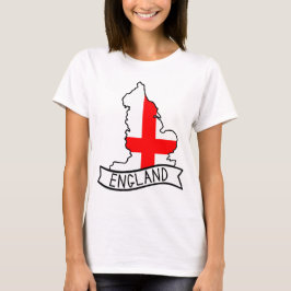 イングランドの国旗地図 愛国心 イングランドの誇り ワールドカップ Tシャツ