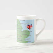 「イングランドの地図」ボーン中国カップ ボーンチャイナマグカップ (右)
