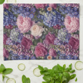 イングランドの庭の濃厚な花の寄せ植え キッチンタオル (折り畳み)