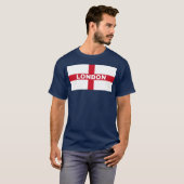 イングランドの旗のロンドン市　面白い Tシャツ (正面フル)
