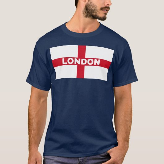 イングランドの旗のロンドン市　面白い Tシャツ (正面)