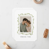 イングランドの牧草地の結婚式の写真の礼状カード ノートカード (正面/裏面インサイチュ)