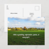 イングランドの秋の田舎風景 - 名入れ対応 ポストカード (正面/裏面)