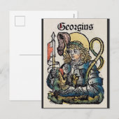 イングランドの聖ジョージ寺院 シーズンポストカード (正面/裏面)