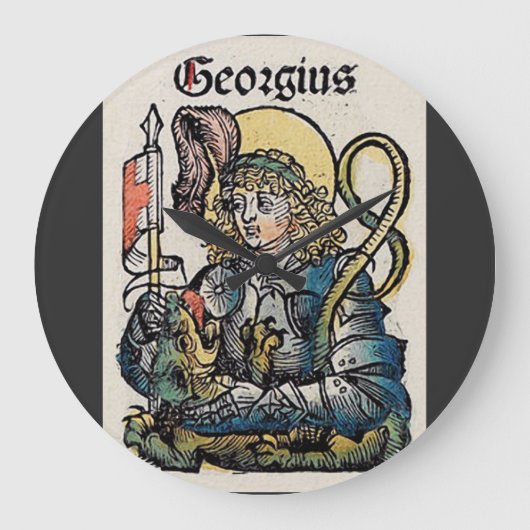 イングランドの聖ジョージ寺院 ラージ壁時計 (正面)