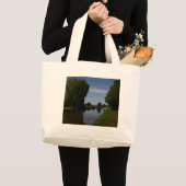 イングランドの運河の風景 ラージトートバッグ (正面(商品))
