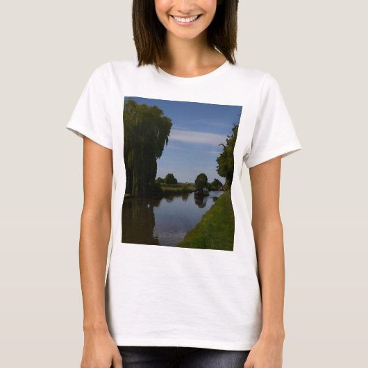 イングランドの運河の風景 Tシャツ (正面)