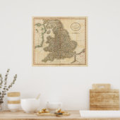 イングランドアトラスの地図2 ポスター (キッチン)