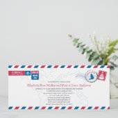 イングランドエアメール結婚式招待状 招待状 (スタンド正面)