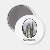 イングランドカンタベリーチャーチらせん状ブラックジギニー マグネット (正面/裏面)