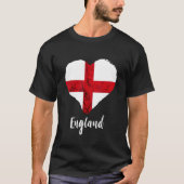 イングランドハートセントジョージズクロスイングランド国旗Engli Tシャツ (正面)