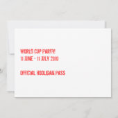 イングランドパーティの招待状 招待状 (裏面)