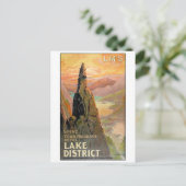 イングランドレイク地区ヴィンテージ旅行ポスター ポストカード (スタンド正面)