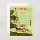 イングランドヴィンテージビーチヘッドイーストボーントラベル ポストカード (正面/裏面)