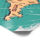 イングランドヴィンテージ郡地図 ポスター (コーナー)