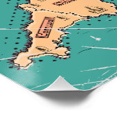 イングランドヴィンテージ郡地図 ポスター (コーナー)