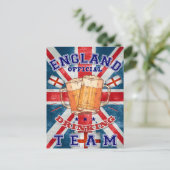 イングランド公式の飲みチーム。ビールおもしろい ポストカード (スタンド正面)