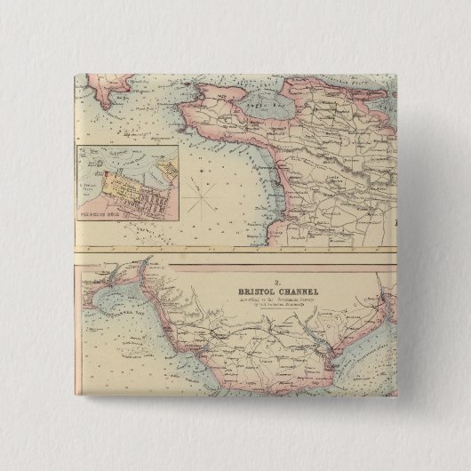 イングランド南岸の港湾2 缶バッジ (正面)