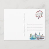 イングランド図解入りの、写真付きのアートの水彩地図 ポストカード (裏面)