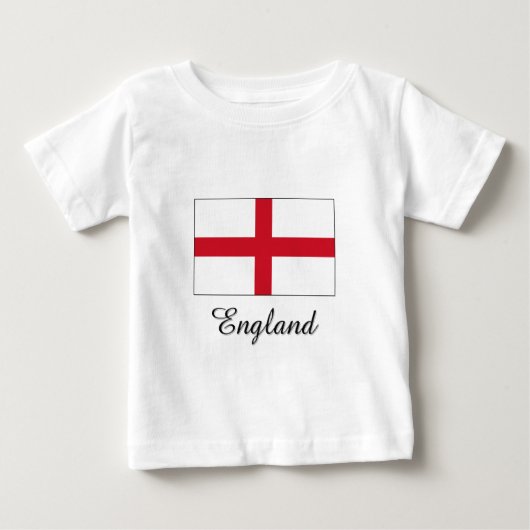 イングランド国旗のデザイン ベビーTシャツ (正面)