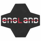 イングランド国旗の色タイポグラフィスポーツ サッカーボール (フラット)