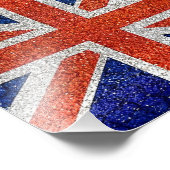 イングランド国旗の鮮やかなグランジスタイル フォトプリント            (角)