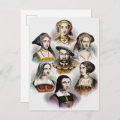 イングランド国王ヘンリー8世 | 6人の妻 ポストカード (正面/裏面)