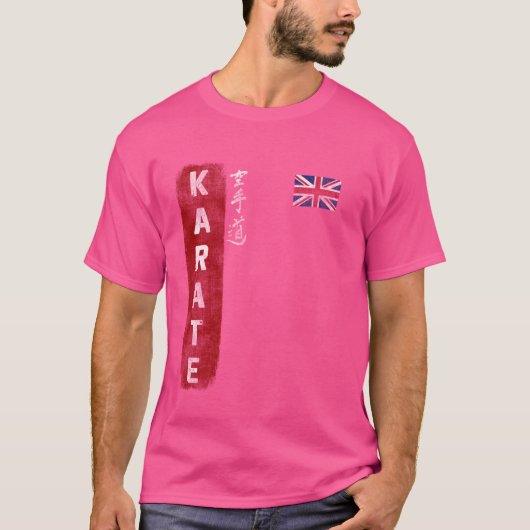 イングランド空手イギリス国旗極真会館道場 Tシャツ (正面)