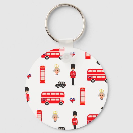 イングランド記号パターン キーホルダー (正面)