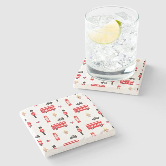 イングランド記号パターン ストーンコースター (横)