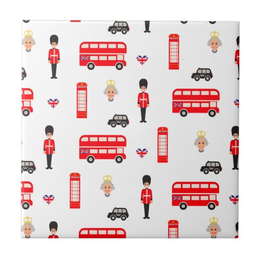 イングランド記号パターン タイル (正面)