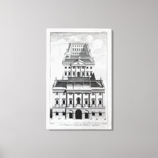イングランド銀行の展望 キャンバスプリント (正面)