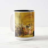 イングランド銀行の配当日（株式市場） ツートーンマグカップ (正面左)