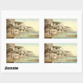 イングランド，ケント，ドーバーの白い崖 長方形シール (シート)