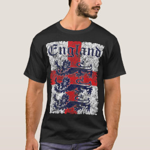 イングランド・サッカージャージースタイルイングランド国旗のラグビーT-S Tシャツ